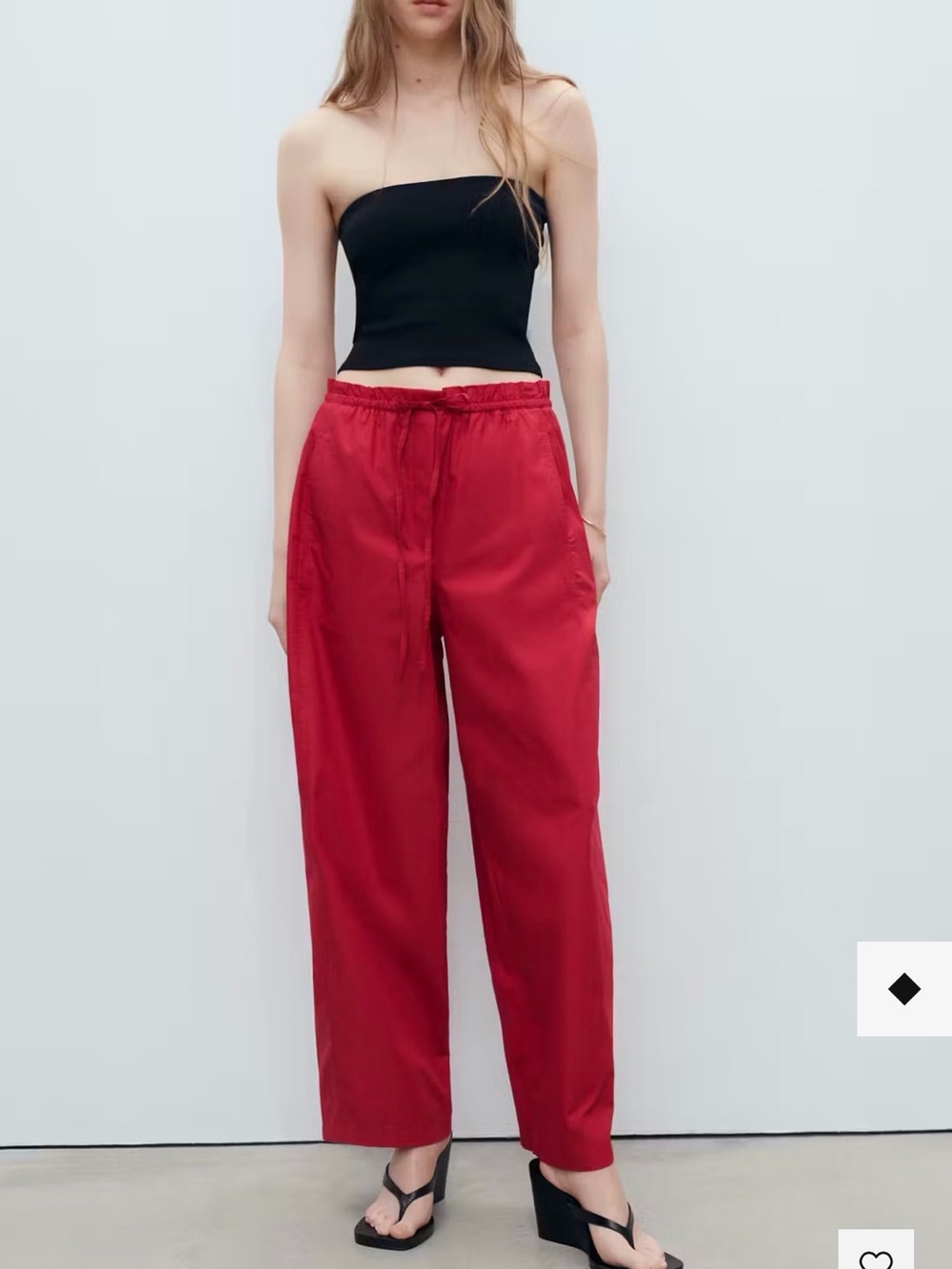 Paperbag Pants in Red